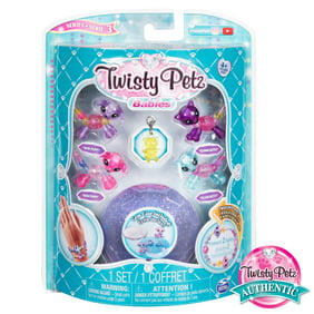 Elephant 4-Pack with Unicorn Exclusive Twisty Petz Beauty Snow Leopard and Kitty Collectible Bracelets with Makeup